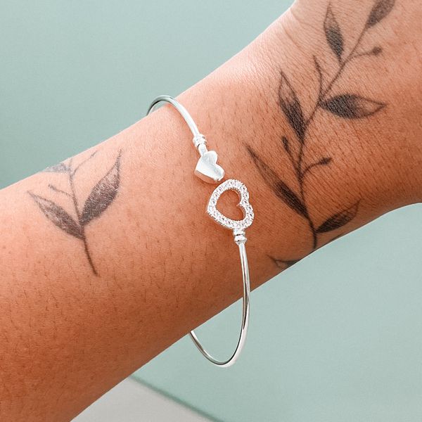 Bracelete Encaixe Cravejado Prata 925