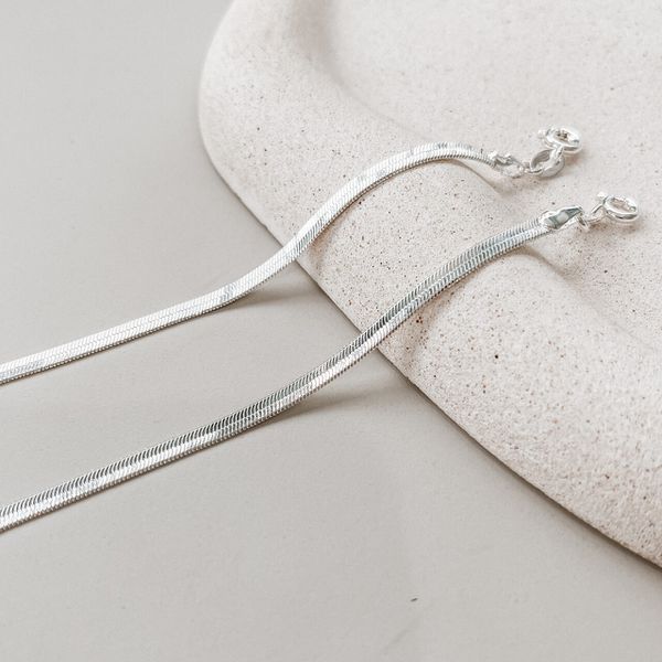 Pulseira Laminada Detalhada Prata 925 