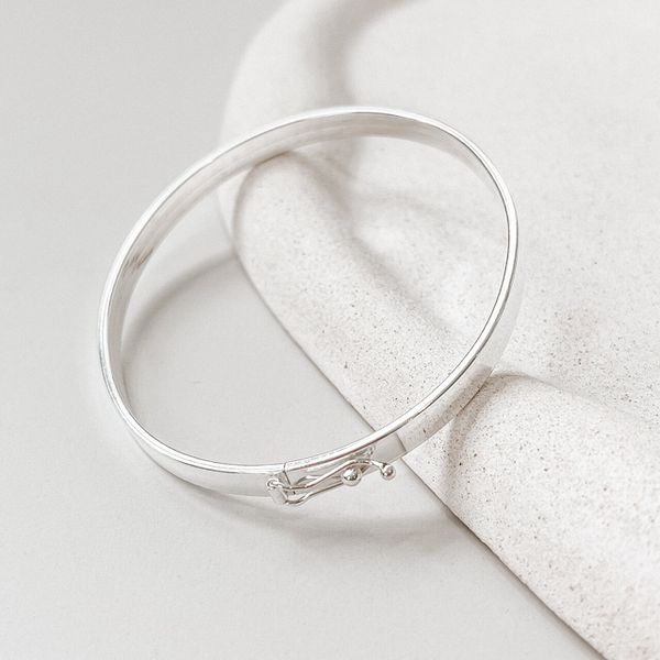 Bracelete Liso 4 mm Prata 925 