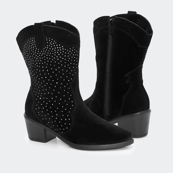 Bota Western Trend Preto Villa Griffe