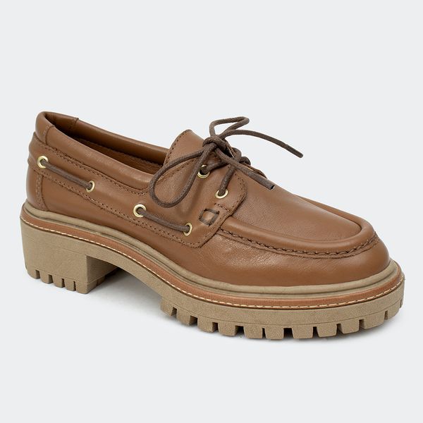 Mocassim Sevilha Camel Villa Griffe 
