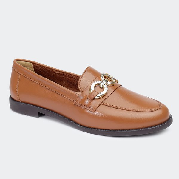 Mocassim Villa Griffe Firenze Verônica Camel