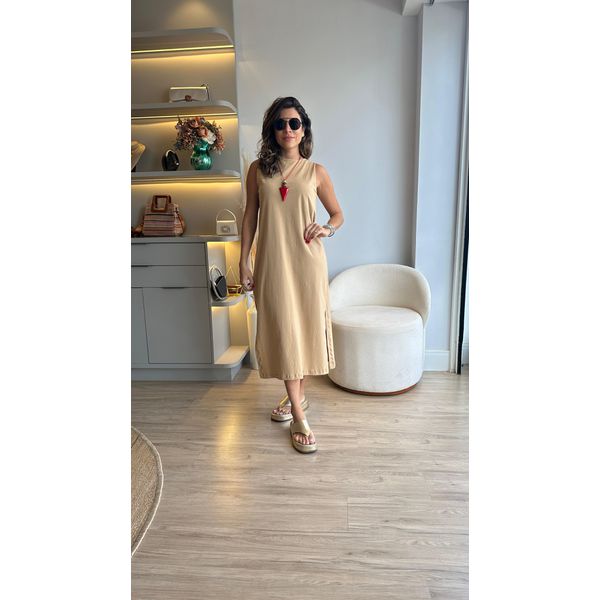Vestido Holanda - Areia