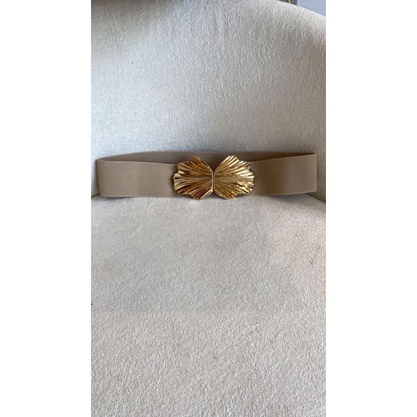 Cinto Elástico Concha - Nude