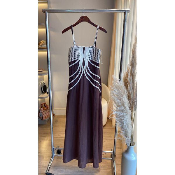 Vestido Naval - Marrom