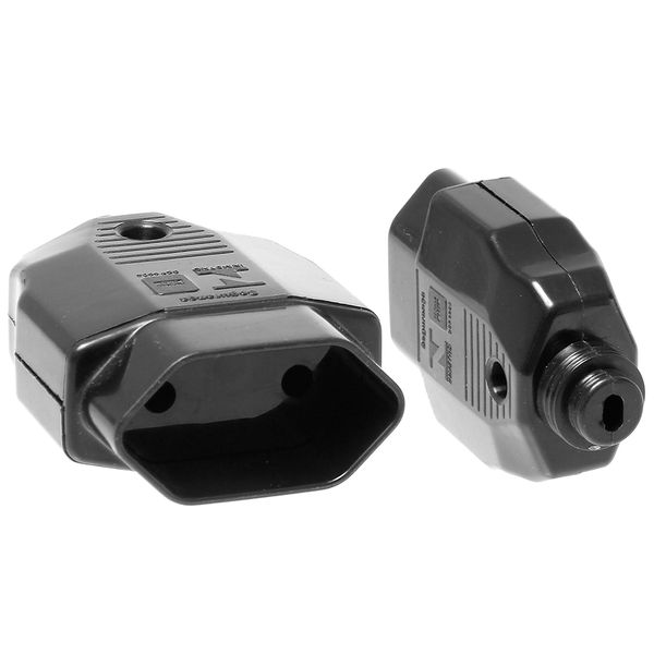 Plugue Macho 2P Weg 180° 10A 250V Preto 13303166