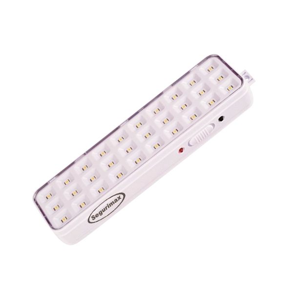 Luminaria De Emergência Slim Segurimax 30 Leds 70/100 Lumens Bivolt