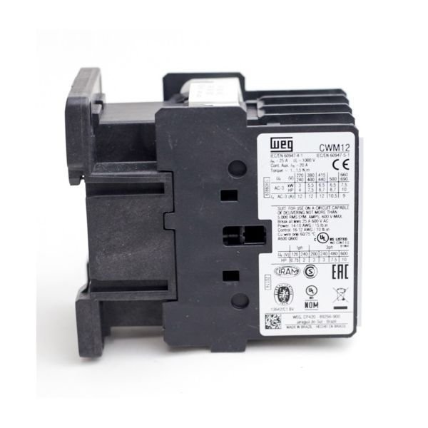 Contator 3p 12a 24vca 1na Weg 10409929