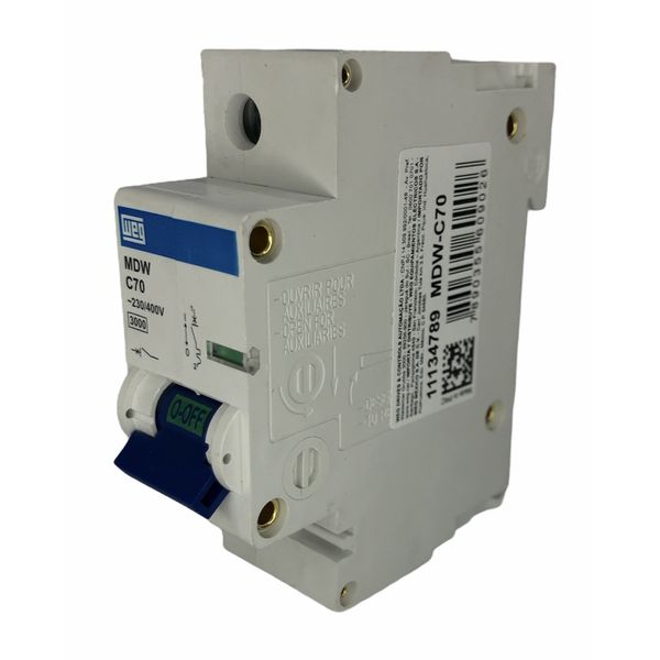 Disjuntor Unipolar Weg Din 70a 3ka Curva C MDW-C70