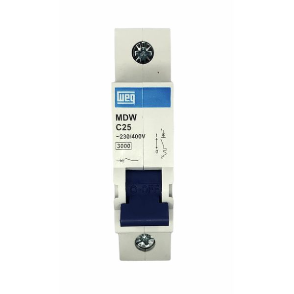Disjuntor Unipolar Weg 25a 3ka Curva C Mdw-c25