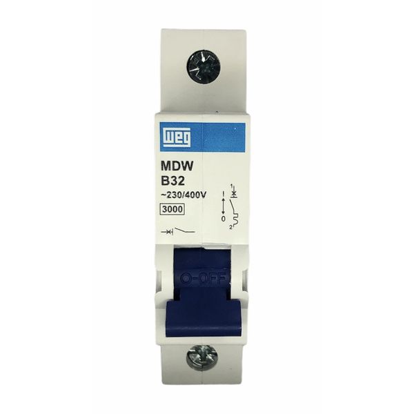 Disjuntor Unipolar Weg Din 32a 3ka Curva B MDW-B32