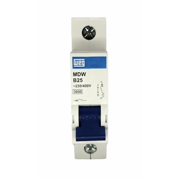 Disjuntor Unipolar Weg Din 25a 3ka Curva B MDW-B25