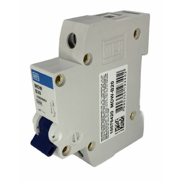 Disjuntor Unipolar Weg Din 20a 3ka Curva B MDW-B20