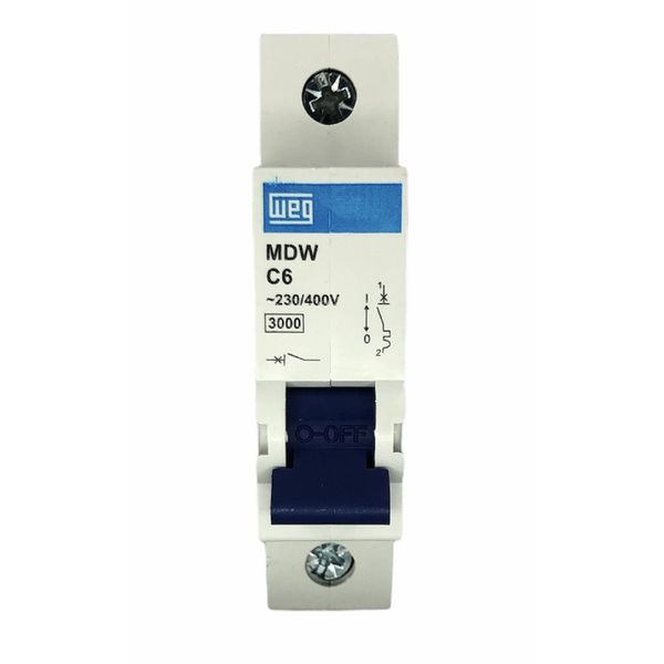 Disjuntor Unipolar Weg 6a 3ka Curva C Mdw-c6