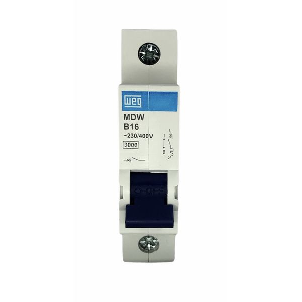 Disjuntor Unipolar Weg Din 16a 3ka Curva B MDW-B16