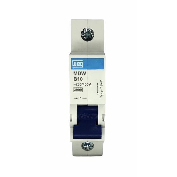 Disjuntor Unipolar Weg Din 10a Curva B 3KA MDW-B10