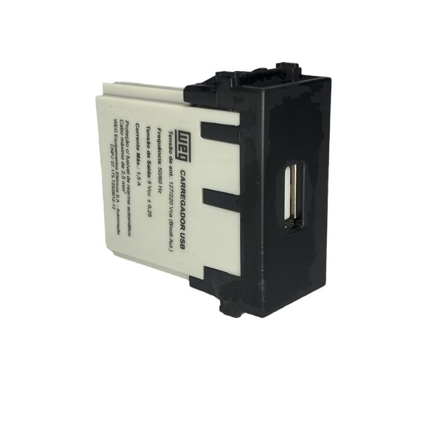 Modulo de Tomada USB Weg Refinatto Preto 127/220V 13799961