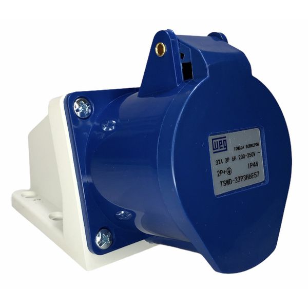 Tomada Sobrepor Industrial 2p+t 32a 6horas 200-250v Azul Weg