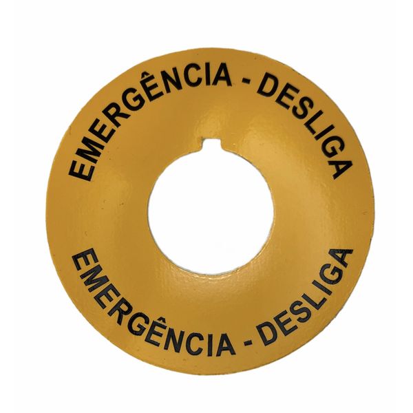Plaqueta Emergência-Desliga Para Botão Emergência 22mm Weg