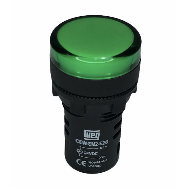 Sinaleiro De Led Verde Weg 22mm 24vca/vcc Ip54 Cew-sm2-e26
