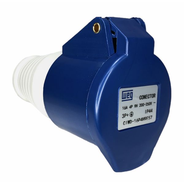 Plugue Fêmea Industrial Weg 3p+t 16a 9horas Azul 220v-240v