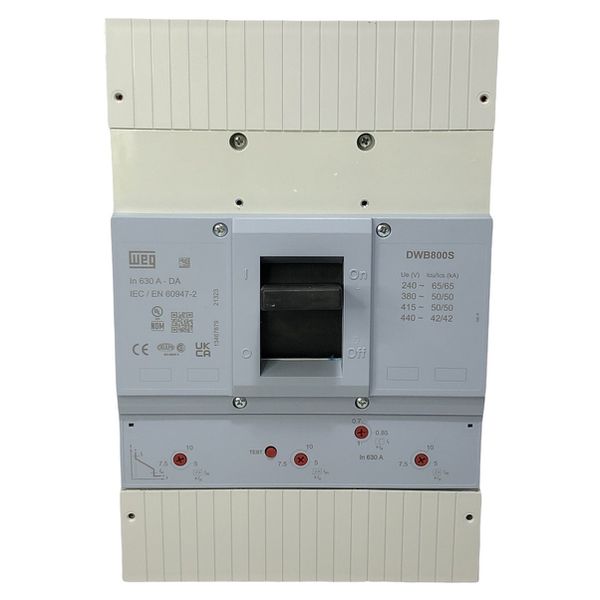 Disjuntor Caixa Moldada 630A Weg DWB800S630-3DA 440-630A (65KA 220V)