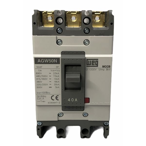 Disjuntor Caixa Moldada 40a Weg Agw50n-dx40-3 (65ka 220v)