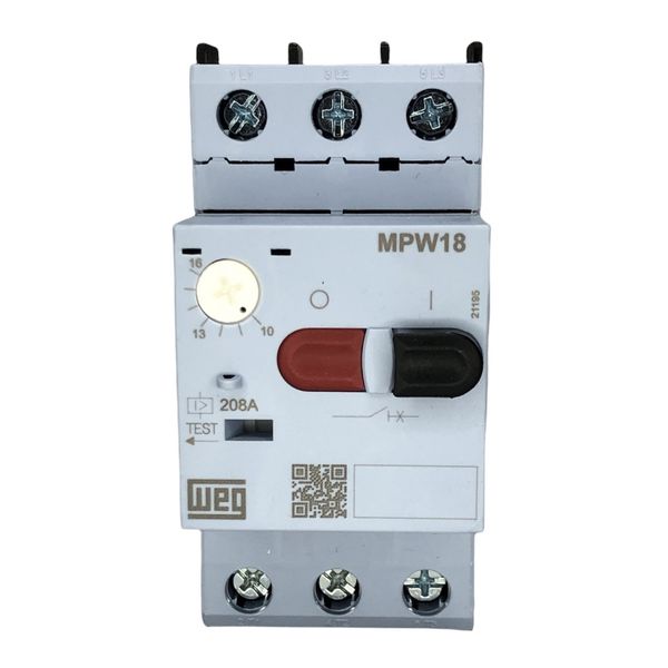 Disjuntor Motor 18A Weg MPW18-3-U016 Faixa Ajustavel 10-16A