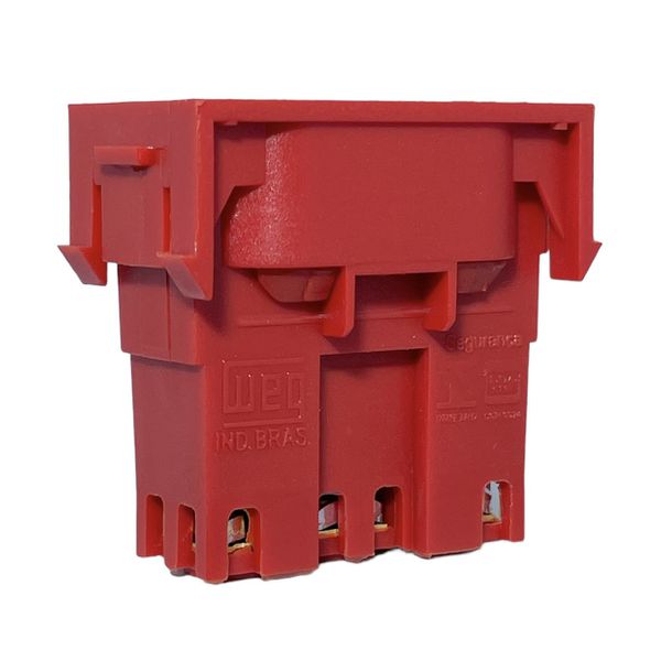 Modulo Tomada Weg 2P+T Vermelho C/ Fundo Vermelho 20A 250V 13799424