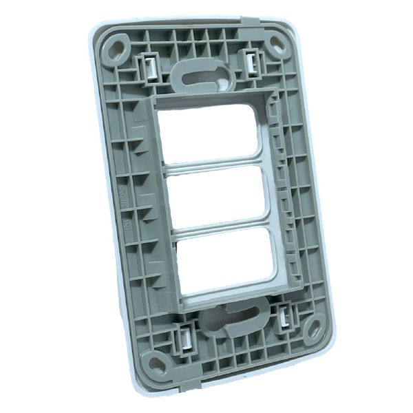 Placa 4x2 De 3 Posição Compose Branca + Suporte 13295558