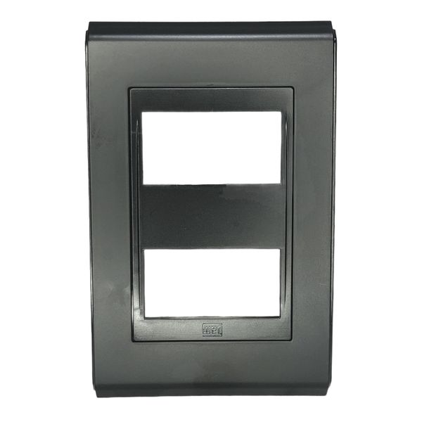 Placa 4x2 2 Posições Refinatto Weg Style Preto C/ Fundo Preto