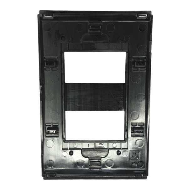 Placa 4x2 2 Posições Refinatto Weg Style Preto C/ Fundo Preto