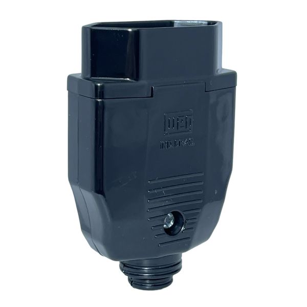 Plugue Femea 2P+T Weg 180° 10A 250V Preto 13303178