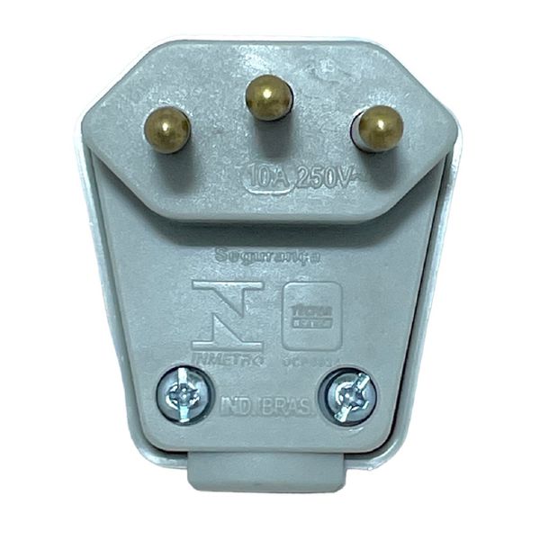 Plugue Macho 2P+T Weg 90° 20A 250V Cinza 13302199