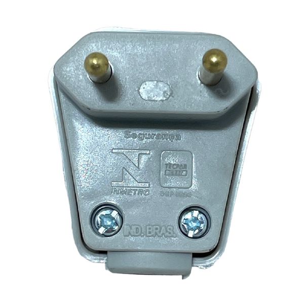 Plugue Macho 2P Weg 90° 20A 250V Cinza 13302191