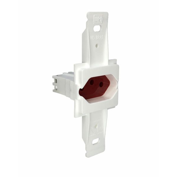 Tomada 2p+t 10a/250v Branca E Vermelha Klin Weg 13329540