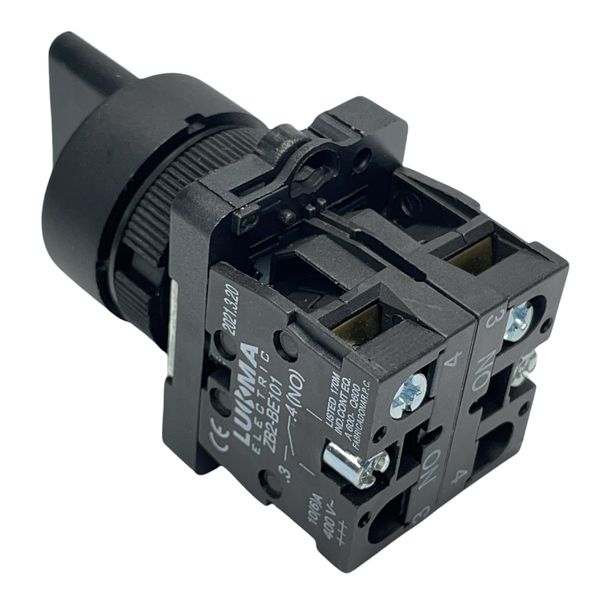 Botão Comutador 3 Posição Fixa 22mm 2na LK2ED33 Lukma 