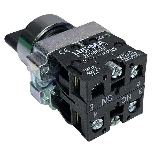 Botão Comutador Metálico 3 Posição Mola 22mm 2na LK2BD53