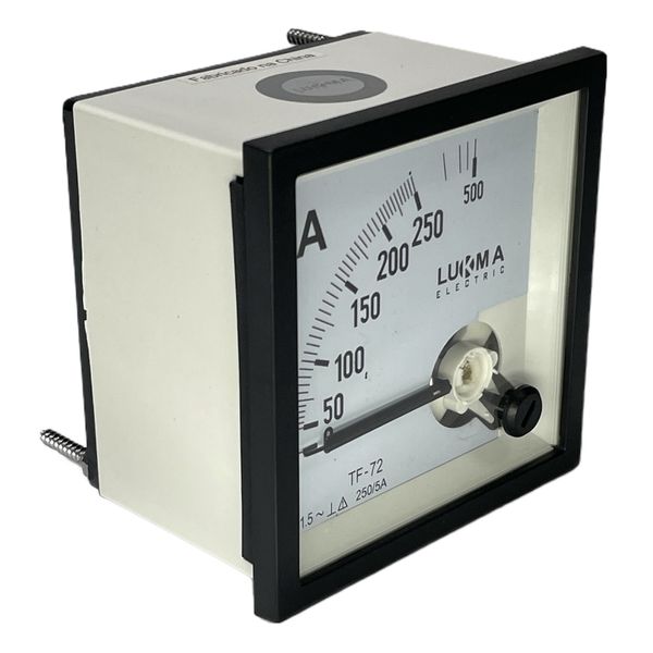 Amperímetro Analógico 0-250A Ferro Móvel 72x72mm Lukma