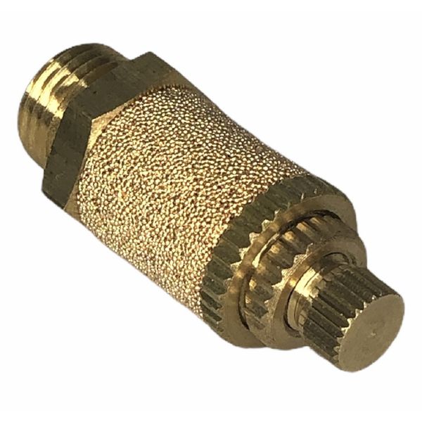 Silenciador Pneumatico C/ Controle de Fluxo 1/8" BSP Em bronze