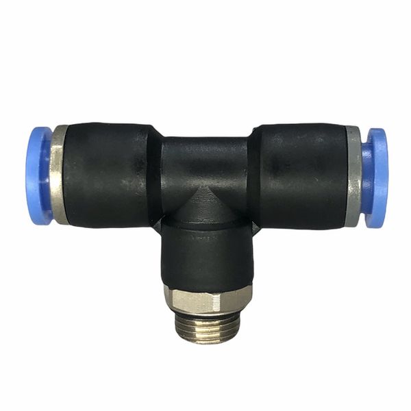 Conexão Pneumatica Tee Central Fluir Tubo 08mm x Rosca 1/8 