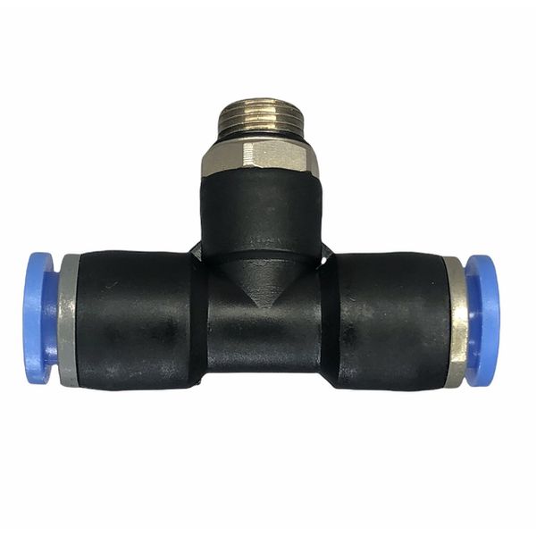 Conexão Pneumatica Tee Central Fluir Tubo 08mm x Rosca 1/8 