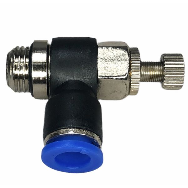 Conexão Pneumatica Cotovelo C/ Controle De Fluxo Fluir 08mm