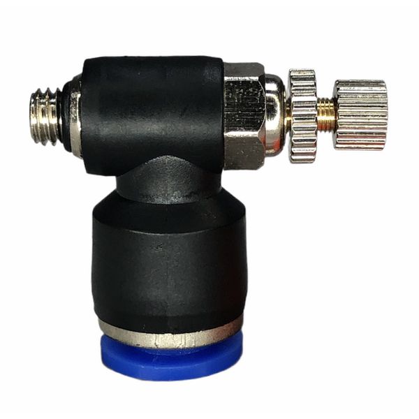 Conexão Pneumatica Cotovelo C/ Controle De Fluxo Fluir 06mm