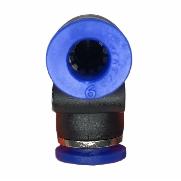 Conexão Pneumatica União Cotovelo Fluir Tubo 06mm Plastica