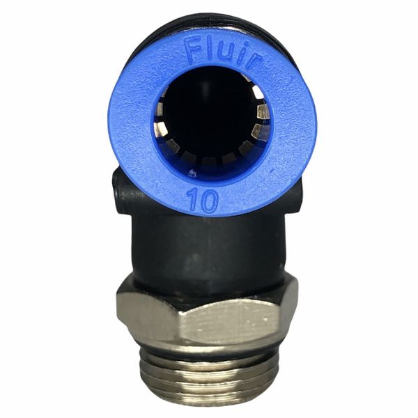 Conexão Pneumatica Cotovelo Fluir Tubo 10mm x Rosca 3/8 BSP 