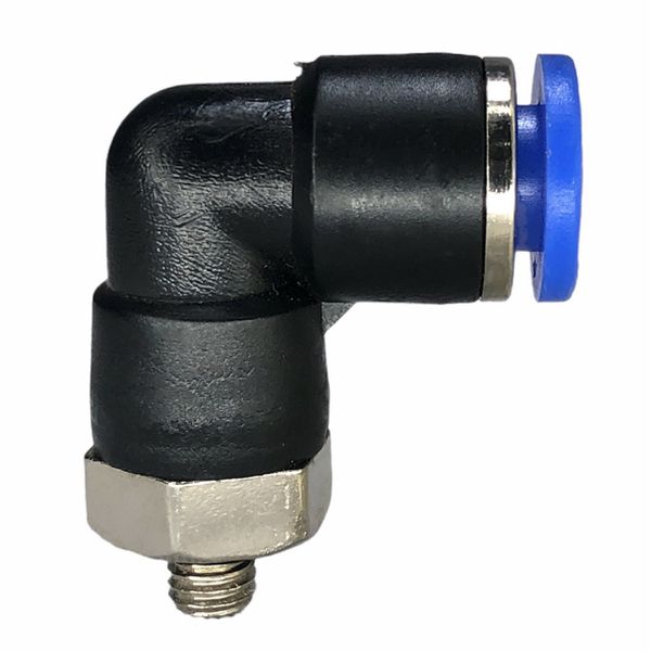 Conexão Pneumatica Cotovelo Fluir Tubo 06mm x Rosca M5 BSP 