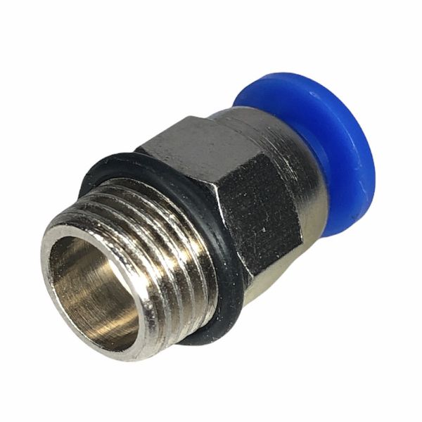 Conexão Pneumatica Reta Fluir Tubo 04mm x Rosca 1/8 BSP 