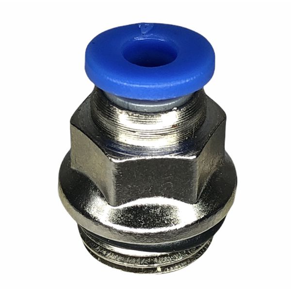 Conexão Pneumatica Reta Fluir Tubo 04mm x Rosca 1/4 BSP 