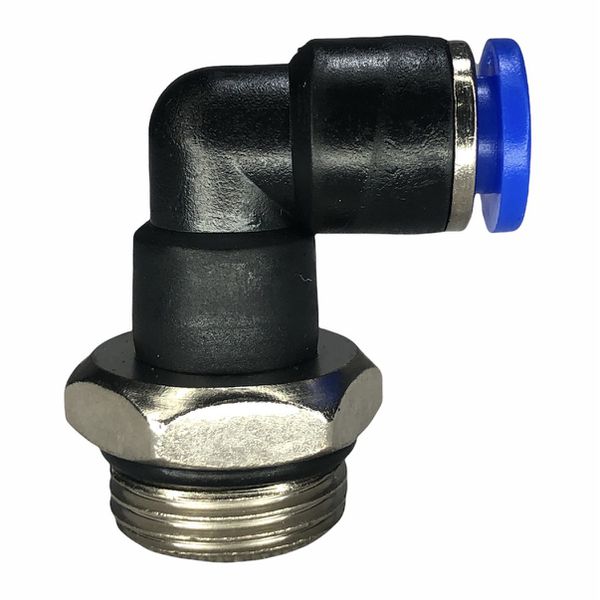 Conexão Pneumatica Cotovelo Fluir Tubo 06mm x Rosca 3/8 BSP 